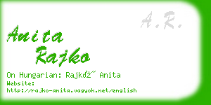 anita rajko business card